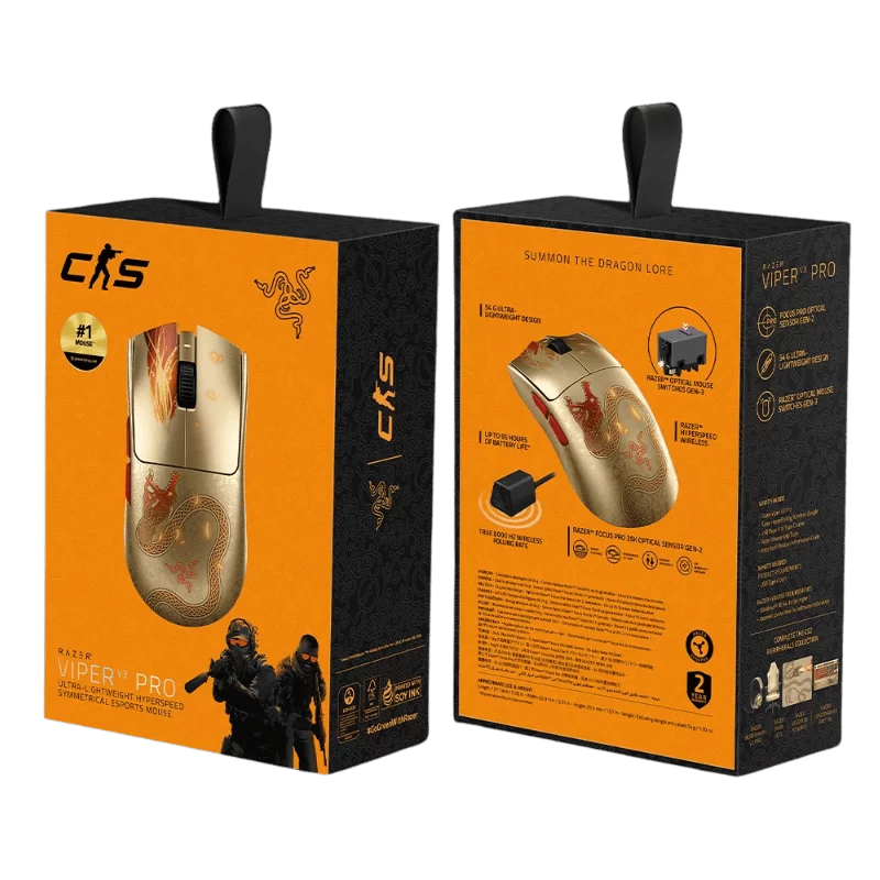 Razer Viper V3 Pro Counter-Strike 2 Edition Gaming Mouse - 54g, 8K Polling Rate, Focus Pro 35K Optical Sensor Gen-2, Optical Mouse Switches Gen-3 6 Razer Viper V3 Pro Counter-Strike 2 Edition Gaming Mouse - 54g, 8K Polling Rate, Focus Pro 35K Optical Sensor Gen-2, Optical Mouse Switches Gen-3 - Ảnh 6