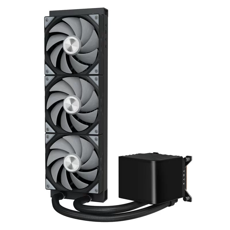 TRYX PANORAMA 360 BLACK AIO Liquid CPU Cooler - 6.5inch curved screen, 360mm radiator, Asetek Adela pump 4 TRYX PANORAMA 360 BLACK AIO Liquid CPU Cooler - 6.5inch curved screen, 360mm radiator, Asetek Adela pump - Ảnh 4