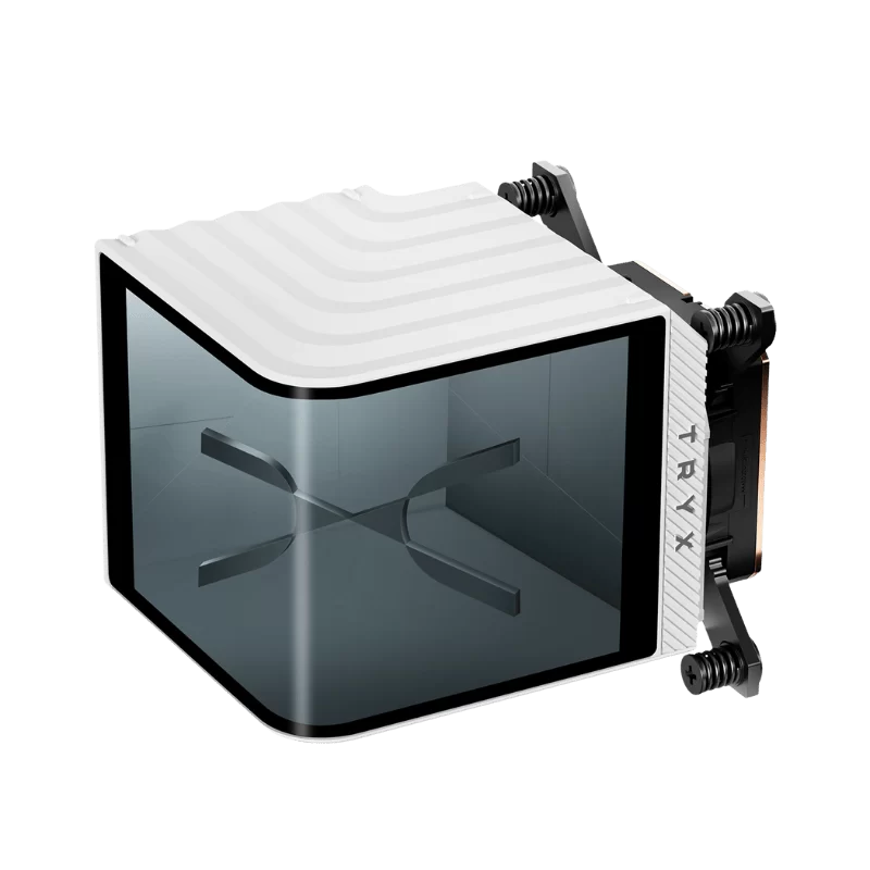 TRYX PANORAMA WB White CPU Water Block - Curved 2K AMOLED Display, Microchannel Fins, Copper Base, G1/4” Threaded Outlet, VRM Fan 1 TRYX PANORAMA WB White CPU Water Block - Curved 2K AMOLED Display, Microchannel Fins, Copper Base, G1/4” Threaded Outlet, VRM Fan