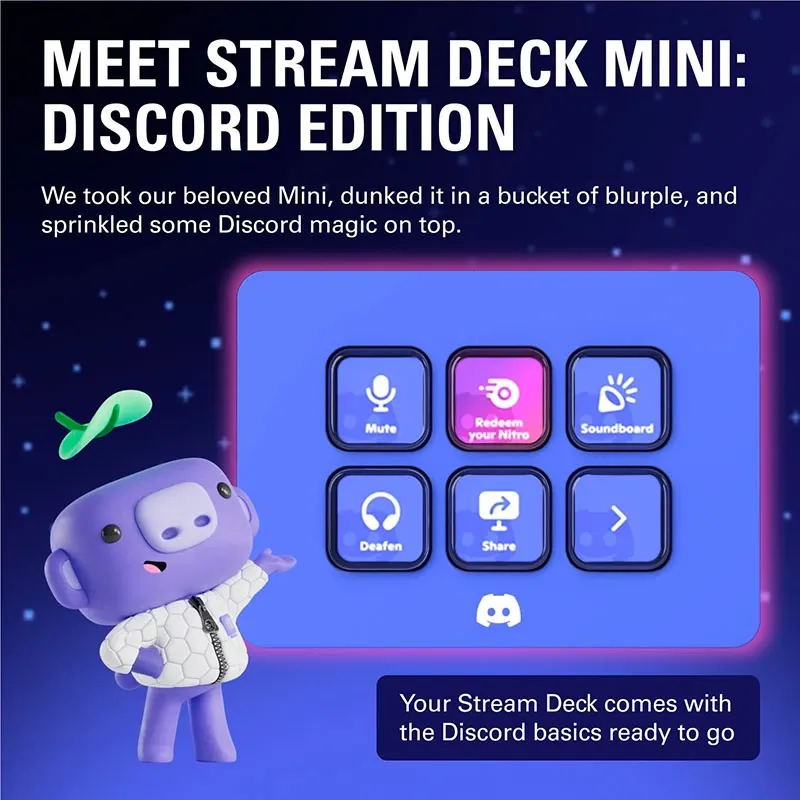 elgato Stream Deck Mini Discord Edition (10GAI9931) - 6 LCD Keys, USB 2.0 Connection 7 2