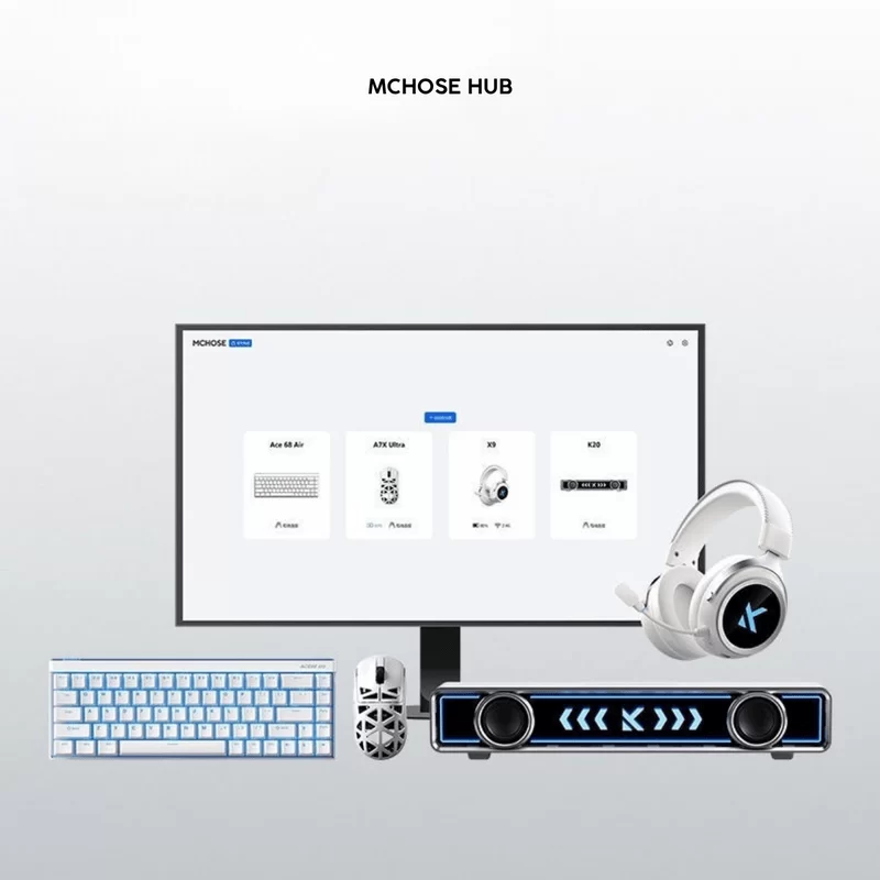 MCHOSE A7X Ultra Magnesium Alloy Wireless Gaming Mouse - 53g ICEFLOW Glacier Coating, PAW3950TI Sensor, Wired 8K + NANO Wireless 8K, 42000 DPI, 750 IPS 7 MCHOSE A7X Ultra Magnesium Alloy Wireless Gaming Mouse - 53g ICEFLOW Glacier Coating, PAW3950TI Sensor, Wired 8K + NANO Wireless 8K, 42000 DPI, 750 IPS - Ảnh 7