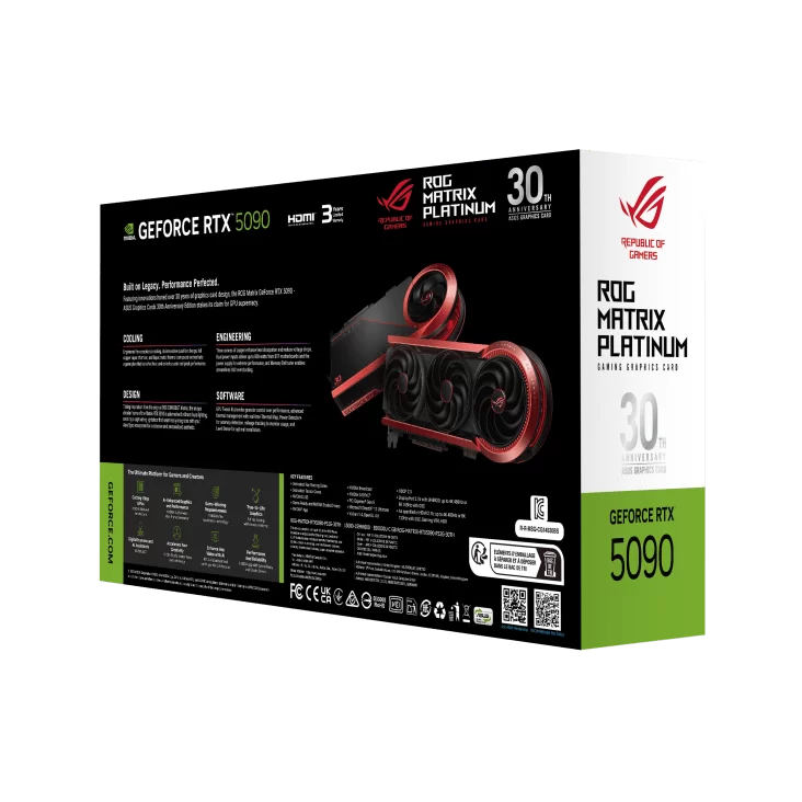 ASUS ROG Matrix Platinum GeForce RTX 5090 30th Anniversary Edition 32GB GDDR7 Graphics Card (ROG-MATRIX-RTX5090-P32G-30TH) 18 ASUS ROG Matrix Platinum GeForce RTX 5090 30th Anniversary Edition 32GB GDDR7 Graphics Card (ROG-MATRIX-RTX5090-P32G-30TH) - Ảnh 18