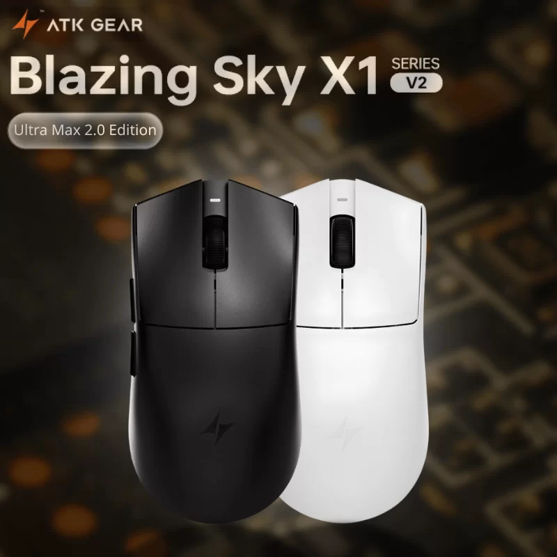 ATK Blazing Sky X1 V2 Ultra Max (8K dongle included) Gaming Mouse - 3 modes, Omron D2FP, PAW3395 Ultra Sensor, Wireless 8000Hz, 800mAh 1 ATK Blazing Sky X1 V2 Ultra Max (8K dongle included) Gaming Mouse - 3 modes, Omron D2FP, PAW3395 Ultra Sensor, Wireless 8000Hz, 800mAh