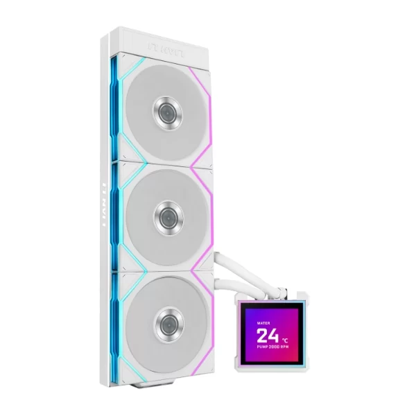 Lian Li HydroShift II LCD-S 360TL White AIO Liquid CPU Cooler - 3 x UNI FAN TL Wireless, 3.4 inch IPS 480×480 LCD Screen 3 Lian Li HydroShift II LCD-S 360TL White AIO Liquid CPU Cooler - 3 x UNI FAN TL Wireless, 3.4 inch IPS 480×480 LCD Screen - Ảnh 3