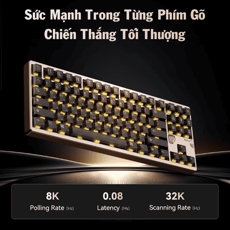 ATK x QK Hex80 Hall Effect TKL, OwLab Ti HE Magnetic Linear Switch Gaming Keyboard 3 ATK x QK Hex80 Hall Effect TKL, OwLab Ti HE Magnetic Linear Switch Gaming Keyboard - Ảnh 3