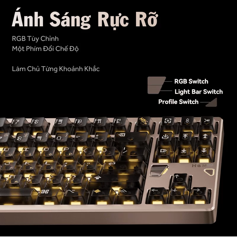 ATK x QK Hex80 Hall Effect TKL, OwLab Ti HE Magnetic Linear Switch Gaming Keyboard 4 ATK x QK Hex80 Hall Effect TKL, OwLab Ti HE Magnetic Linear Switch Gaming Keyboard - Ảnh 4