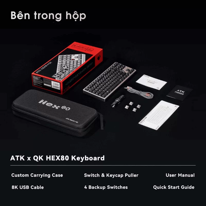 ATK x QK Hex80 Hall Effect TKL, OwLab Ti HE Magnetic Linear Switch Gaming Keyboard 9 ATK x QK Hex80 Hall Effect TKL, OwLab Ti HE Magnetic Linear Switch Gaming Keyboard - Ảnh 9
