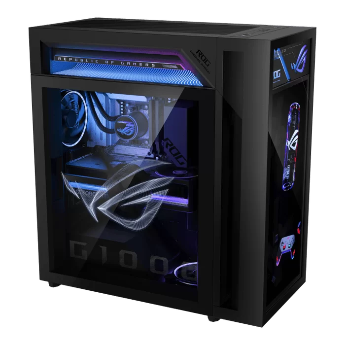 ASUS ROG G1000 (2026) GM1000 (GM1000TY-XS999) Gaming Desktop PC - Ryzen 9 9950X 3D, 5090 ROG, 32GB DDR5, 2TB NVMe PCIe 4.0, 1000W, 420mm AIO, Win 11 Pro 3 ASUS ROG G1000 (2026) GM1000 (GM1000TY-XS999) Gaming Desktop PC - Ryzen 9 9950X 3D, 5090 ROG, 32GB DDR5, 2TB NVMe PCIe 4.0, 1000W, 420mm AIO, Win 11 Pro - Ảnh 3