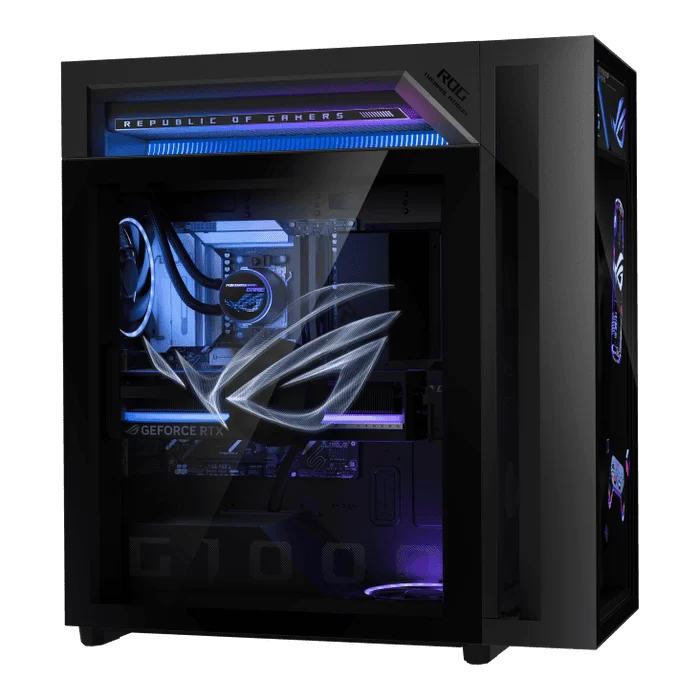 ASUS ROG G1000 (2026) GM1000 (GM1000TY-XS999) Gaming Desktop PC - Ryzen 9 9950X 3D, 5090 ROG, 32GB DDR5, 2TB NVMe PCIe 4.0, 1000W, 420mm AIO, Win 11 Pro 5 ASUS ROG G1000 (2026) GM1000 (GM1000TY-XS999) Gaming Desktop PC - Ryzen 9 9950X 3D, 5090 ROG, 32GB DDR5, 2TB NVMe PCIe 4.0, 1000W, 420mm AIO, Win 11 Pro - Ảnh 5