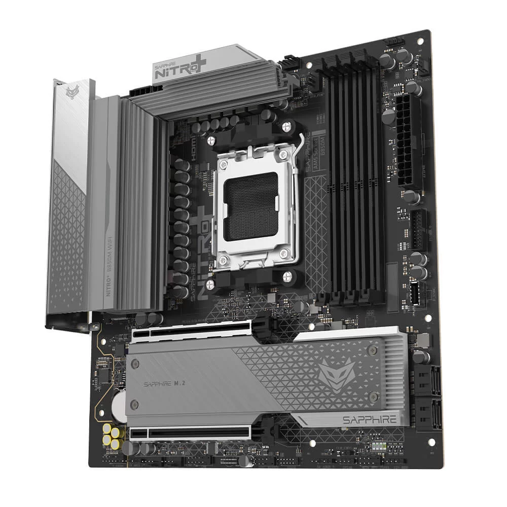 SAPPHIRE NITRO+ B850M WIFI – Socket AM5 Mainboard 4 SAPPHIRE NITRO+ B850M WIFI – Socket AM5 Mainboard - Ảnh 4