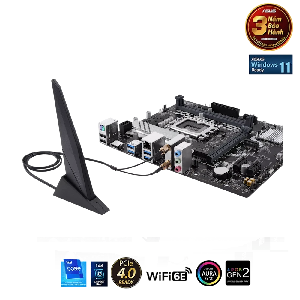 ASUS B760M-AYW D4 WIFI Mainboard 5 ASUS B760M-AYW D4 WIFI Mainboard - Ảnh 5