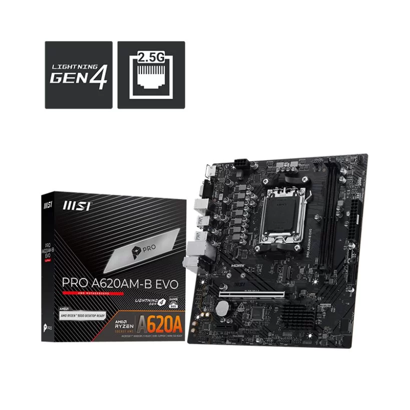 MSI Pro A620AM-B EVO DDR5 Mainboard 6 MSI Pro A620AM-B EVO DDR5 Mainboard - Ảnh 6