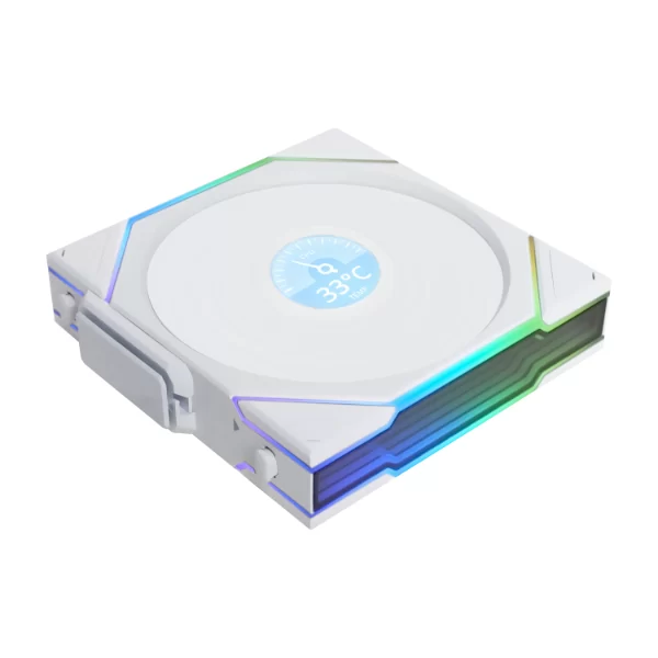 Lian Li UNI FAN TL120 Wireless Triple White Fan (12TL1W3W) - 3x 120mm fans, 2.4 GHz Wireless Signal for RGB & Fan Control 4 Lian Li UNI FAN TL120 Wireless Triple White Fan (12TL1W3W) - 3x 120mm fans, 2.4 GHz Wireless Signal for RGB & Fan Control - Ảnh 4