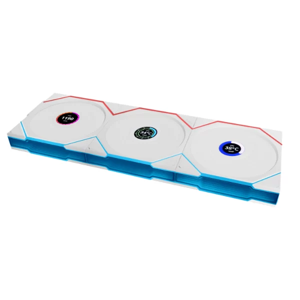 Lian Li UNI FAN TL120 Wireless Triple White Fan (12TL1W3W) - 3x 120mm fans, 2.4 GHz Wireless Signal for RGB & Fan Control 5 Lian Li UNI FAN TL120 Wireless Triple White Fan (12TL1W3W) - 3x 120mm fans, 2.4 GHz Wireless Signal for RGB & Fan Control - Ảnh 5