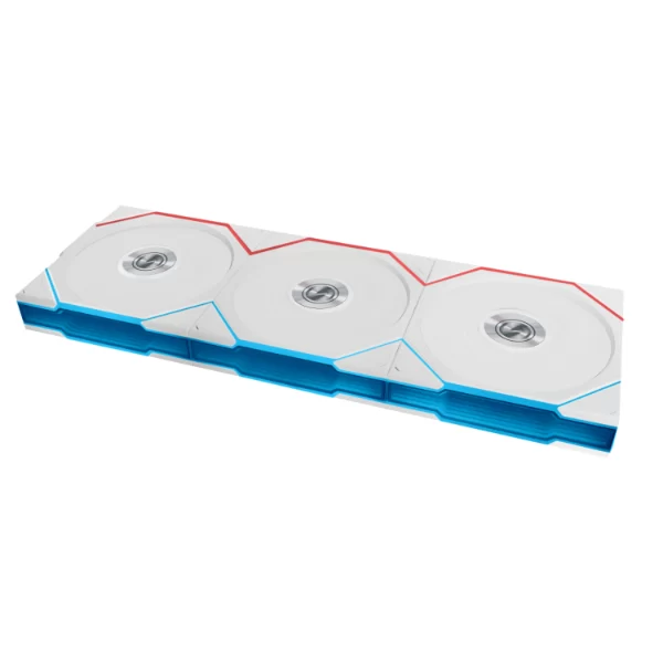 Lian Li UNI FAN TL120 Wireless Triple White Fan (12TL1W3W) - 3x 120mm fans, 2.4 GHz Wireless Signal for RGB & Fan Control 7 Lian Li UNI FAN TL120 Wireless Triple White Fan (12TL1W3W) - 3x 120mm fans, 2.4 GHz Wireless Signal for RGB & Fan Control - Ảnh 7