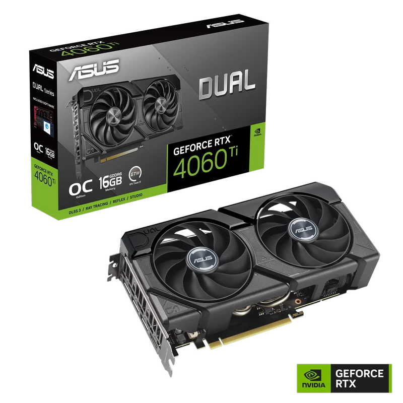 ASUS Dual GeForce RTX 4060Ti EVO OC Edition 16GB GDDR6 (DUAL-RTX4060TI-O16G-EVO) Graphics Card 2 ASUS Dual GeForce RTX 4060Ti EVO OC Edition 16GB GDDR6 (DUAL-RTX4060TI-O16G-EVO) Graphics Card - Ảnh 2