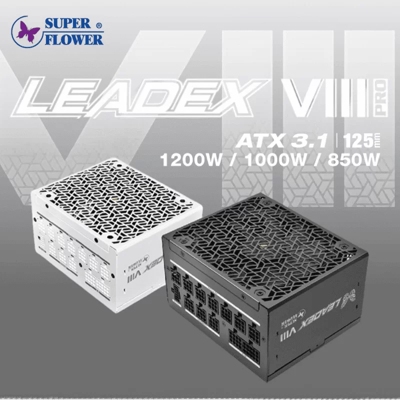 SuperFlower Leadex VIII Platinum Pro 1200W ATX 3.1 Cybenetics Platinum SF-1200F14SP(T) PSU 1 SuperFlower Leadex VIII Platinum Pro 1200W ATX 3.1 Cybenetics Platinum SF-1200F14SP(T) PSU