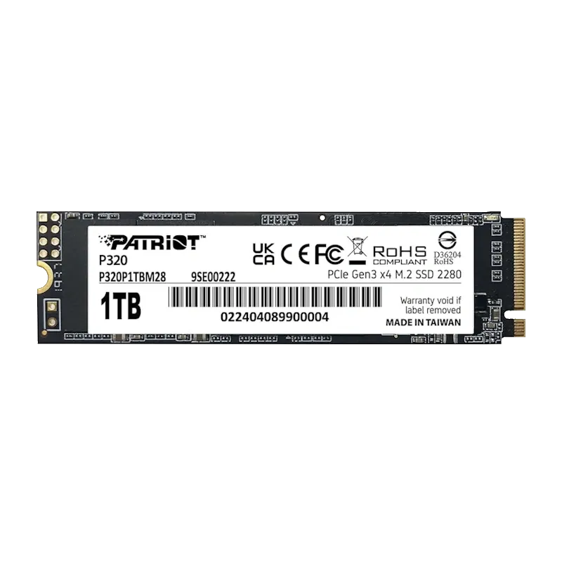 PATRIOT P320 1TB (P320P1TBM28) SSD - M.2 2280 NVME PCIe GEN 3×4