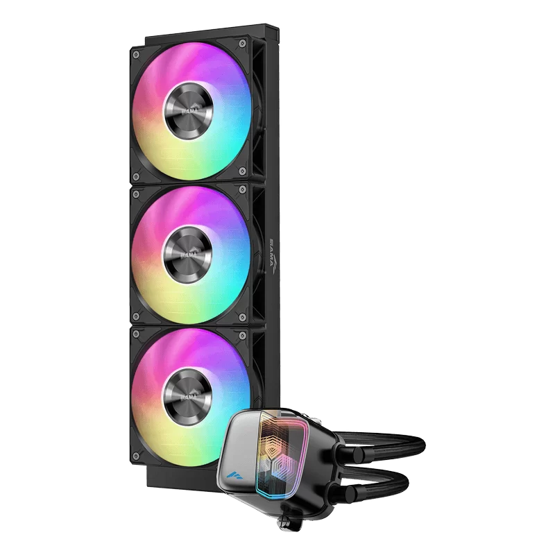 SAMA L70 360BK Black AIO Liquid CPU Cooler – 360mm Radiator, 3x 120mm ARGB fans 1 SAMA L70 360BK Black AIO Liquid CPU Cooler – 360mm Radiator, 3x 120mm ARGB fans