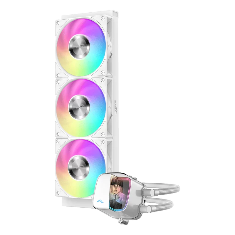 SAMA L70 360WH White AIO Liquid CPU Cooler – 360mm Radiator, 3x 120mm ARGB fans 1 SAMA L70 360WH White AIO Liquid CPU Cooler – 360mm Radiator, 3x 120mm ARGB fans