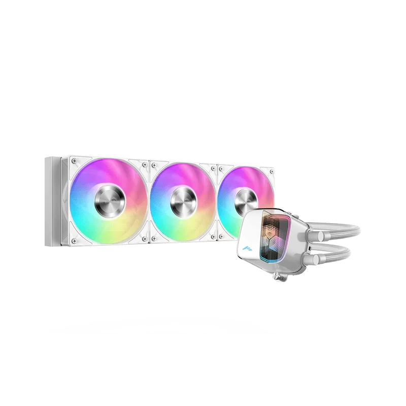 SAMA L70 360WH White AIO Liquid CPU Cooler – 360mm Radiator, 3x 120mm ARGB fans 2 SAMA L70 360WH White AIO Liquid CPU Cooler – 360mm Radiator, 3x 120mm ARGB fans - Ảnh 2