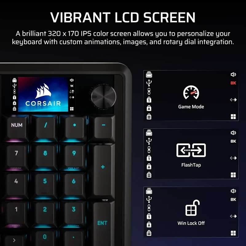 CORSAIR Vanguard Pro 96 HE RGB Hotswap SOCD - Corsair MGX Switch Gaming Keyboard 11 CORSAIR Vanguard Pro 96 HE RGB Hotswap SOCD - Corsair MGX Switch Gaming Keyboard - Ảnh 11