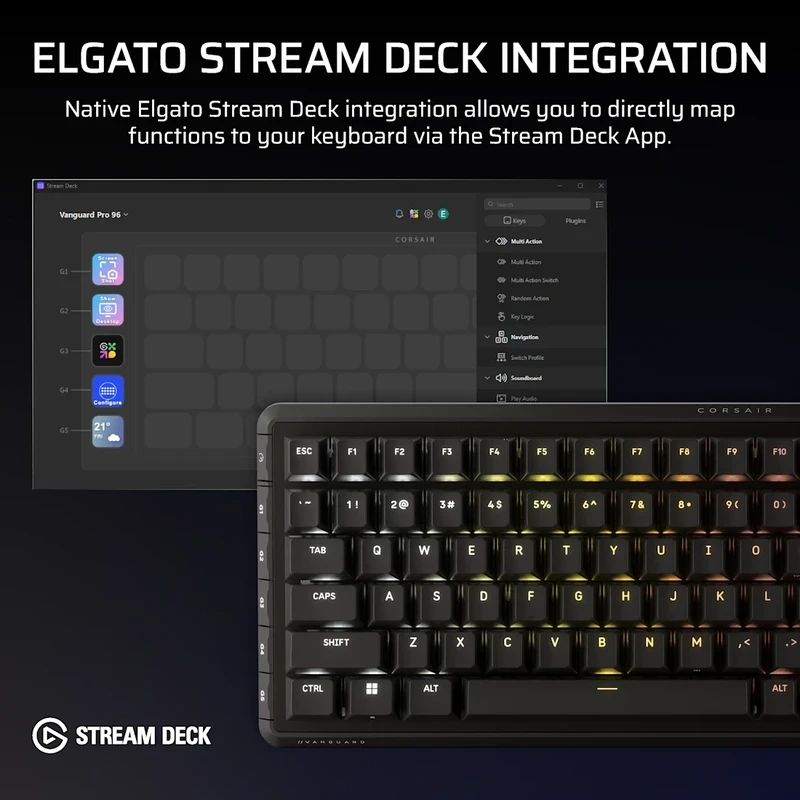CORSAIR Vanguard Pro 96 HE RGB Hotswap SOCD - Corsair MGX Switch Gaming Keyboard 15 CORSAIR Vanguard Pro 96 HE RGB Hotswap SOCD - Corsair MGX Switch Gaming Keyboard - Ảnh 15