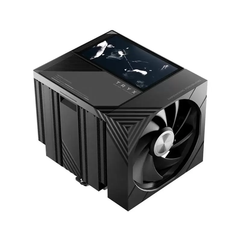 TRYX TURRIS 620 Black 5.0" IPS Customizable Screen Dual Tower CPU Air Cooler - 6x Ø6 mm copper Heat Pipes (H-T620N-DM2M-G0K) 1 TRYX TURRIS 620 Black 5.0" IPS Customizable Screen Dual Tower CPU Air Cooler - 6x Ø6 mm copper Heat Pipes (H-T620N-DM2M-G0K)