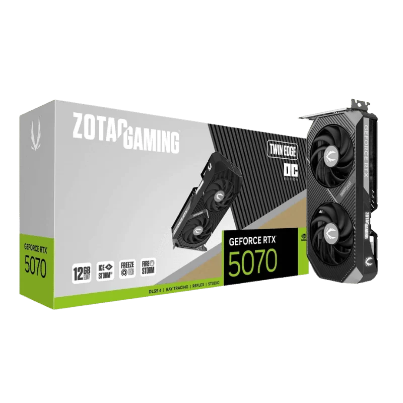 ZOTAC GAMING GeForce RTX 5070 Twin Edge OC 16GB 256-bit GDDR7 (ZT-B50700H-10P) Graphics Card