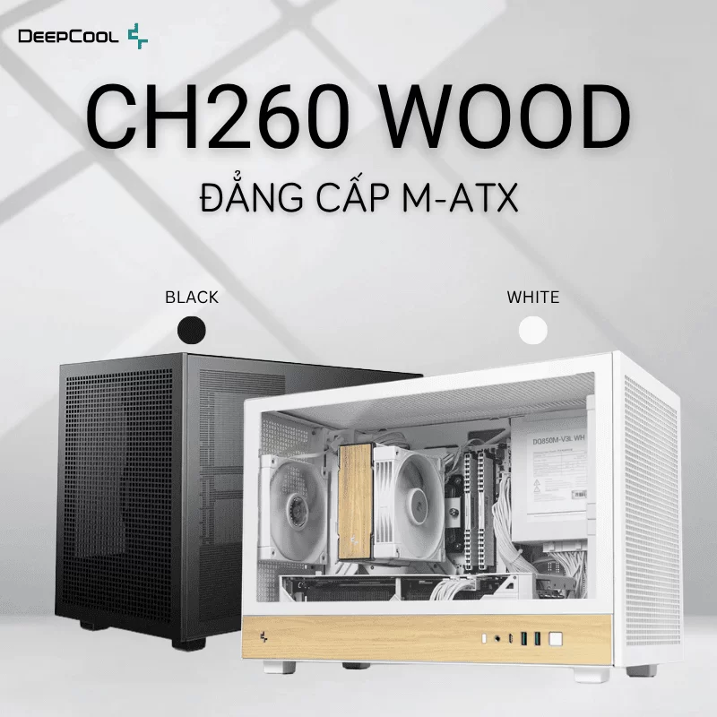 DEEPCOOL CH260 WOOD Compact M-ATX Case 1 DEEPCOOL CH260 WOOD Compact M-ATX Case