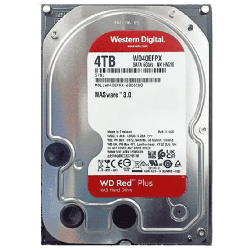 Western Digital Red Plus 4TB WD40EFPX HDD - 3.5 inch, 5400RPM, 256MB Cache, Sata III 1 Western Digital Red Plus 4TB WD40EFPX HDD - 3.5 inch, 5400RPM, 256MB Cache, Sata III