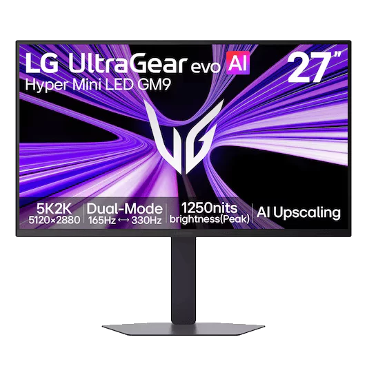 LG UltraGear 27GM950B-B Gaming Monitor - 27 inch 5K (5120×2880), Mini LED, 165Hz/330Hz Dual Mode, 1ms GtG, HDR1000, G-SYNC Compatible, FreeSync Premium, DP 2.1 1 LG UltraGear 27GM950B-B Gaming Monitor - 27 inch 5K (5120×2880), Mini LED, 165Hz/330Hz Dual Mode, 1ms GtG, HDR1000, G-SYNC Compatible, FreeSync Premium, DP 2.1