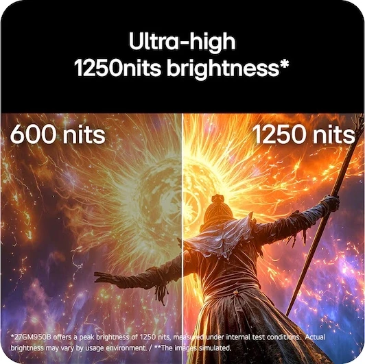 LG UltraGear 27GM950B-B Gaming Monitor - 27 inch 5K (5120×2880), Mini LED, 165Hz/330Hz Dual Mode, 1ms GtG, HDR1000, G-SYNC Compatible, FreeSync Premium, DP 2.1 5 LG UltraGear 27GM950B-B Gaming Monitor - 27 inch 5K (5120×2880), Mini LED, 165Hz/330Hz Dual Mode, 1ms GtG, HDR1000, G-SYNC Compatible, FreeSync Premium, DP 2.1 - Ảnh 5