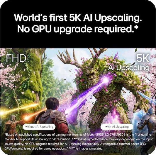 LG UltraGear 27GM950B-B Gaming Monitor - 27 inch 5K (5120×2880), Mini LED, 165Hz/330Hz Dual Mode, 1ms GtG, HDR1000, G-SYNC Compatible, FreeSync Premium, DP 2.1 9 LG UltraGear 27GM950B-B Gaming Monitor - 27 inch 5K (5120×2880), Mini LED, 165Hz/330Hz Dual Mode, 1ms GtG, HDR1000, G-SYNC Compatible, FreeSync Premium, DP 2.1 - Ảnh 9