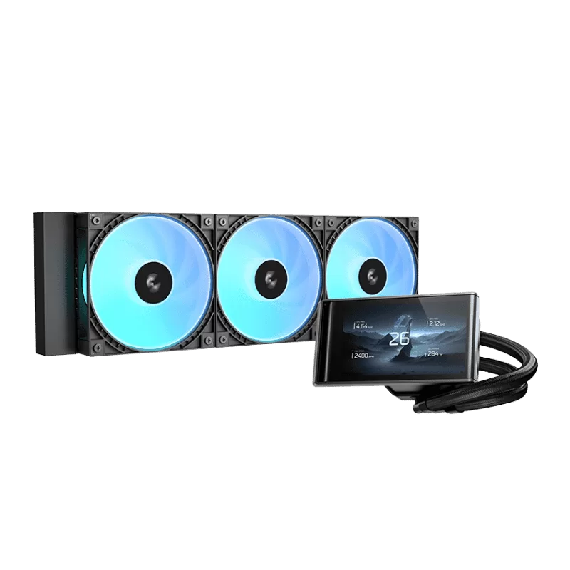 DeepCool LT360 VISION ARGB Black AIO Liquid CPU Cooler - 360mm Radiator, 3x120mm ARGB Fans, 4.5" IPS LCD Display, 6th Generation Pump, AM5 / LGA1700 Compatible 1 DeepCool LT360 VISION ARGB Black AIO Liquid CPU Cooler - 360mm Radiator, 3x120mm ARGB Fans, 4.5" IPS LCD Display, 6th Generation Pump, AM5 / LGA1700 Compatible