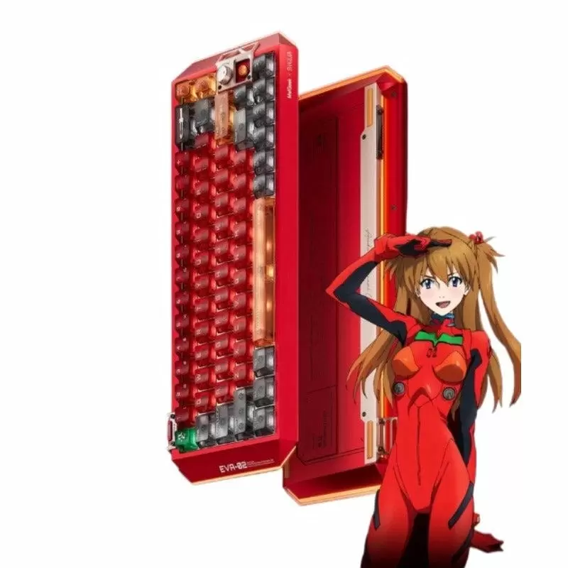 MelGeek Evangelion Centauri 60 EVA-02 Asuka Limited Edition Gaming Keyboard - 60%, HE, CNC Al-case, Leaf-spring gasket mount 3 MelGeek Evangelion Centauri 60 EVA-02 Asuka Limited Edition Gaming Keyboard - 60%, HE, CNC Al-case, Leaf-spring gasket mount - Ảnh 3