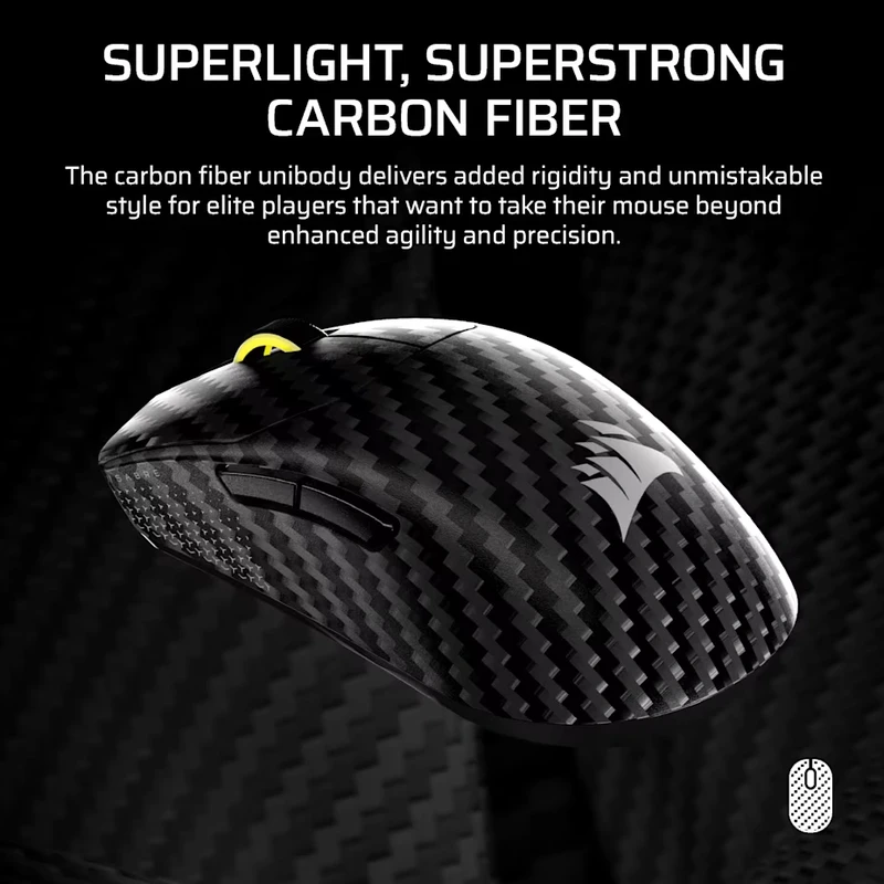 CORSAIR SABRE v2 PRO Carbon Fiber Wireless 8K Black Gaming Mouse 8 CORSAIR SABRE v2 PRO Carbon Fiber Wireless 8K Black Gaming Mouse - Ảnh 8