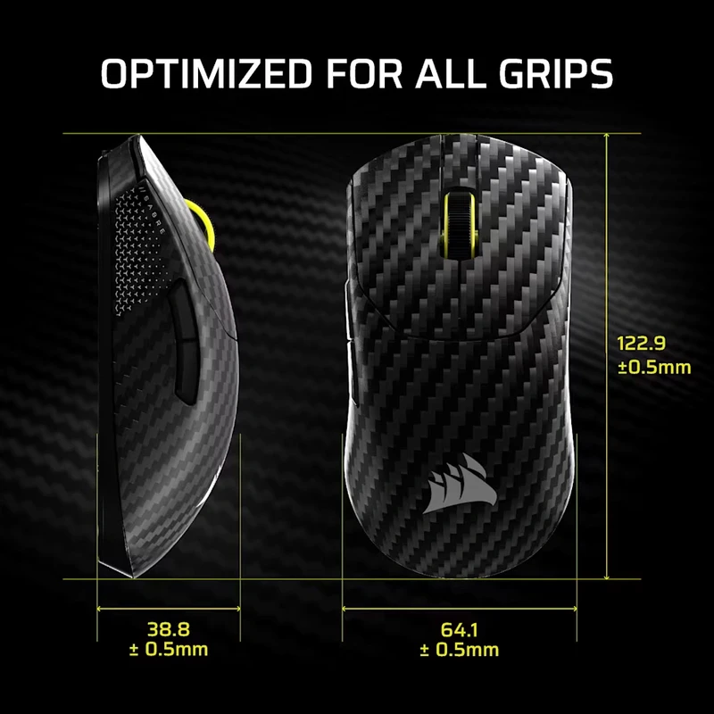 CORSAIR SABRE v2 PRO Carbon Fiber Wireless 8K Black Gaming Mouse 15 CORSAIR SABRE v2 PRO Carbon Fiber Wireless 8K Black Gaming Mouse - Ảnh 15