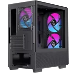 EINAREX PULSE PM150 RGB Black M-ATX Gaming Case - Mesh Front, Tempered Glass, 3× ARGB Fans 9 EINAREX PM150 RGB Black pic 6 1
