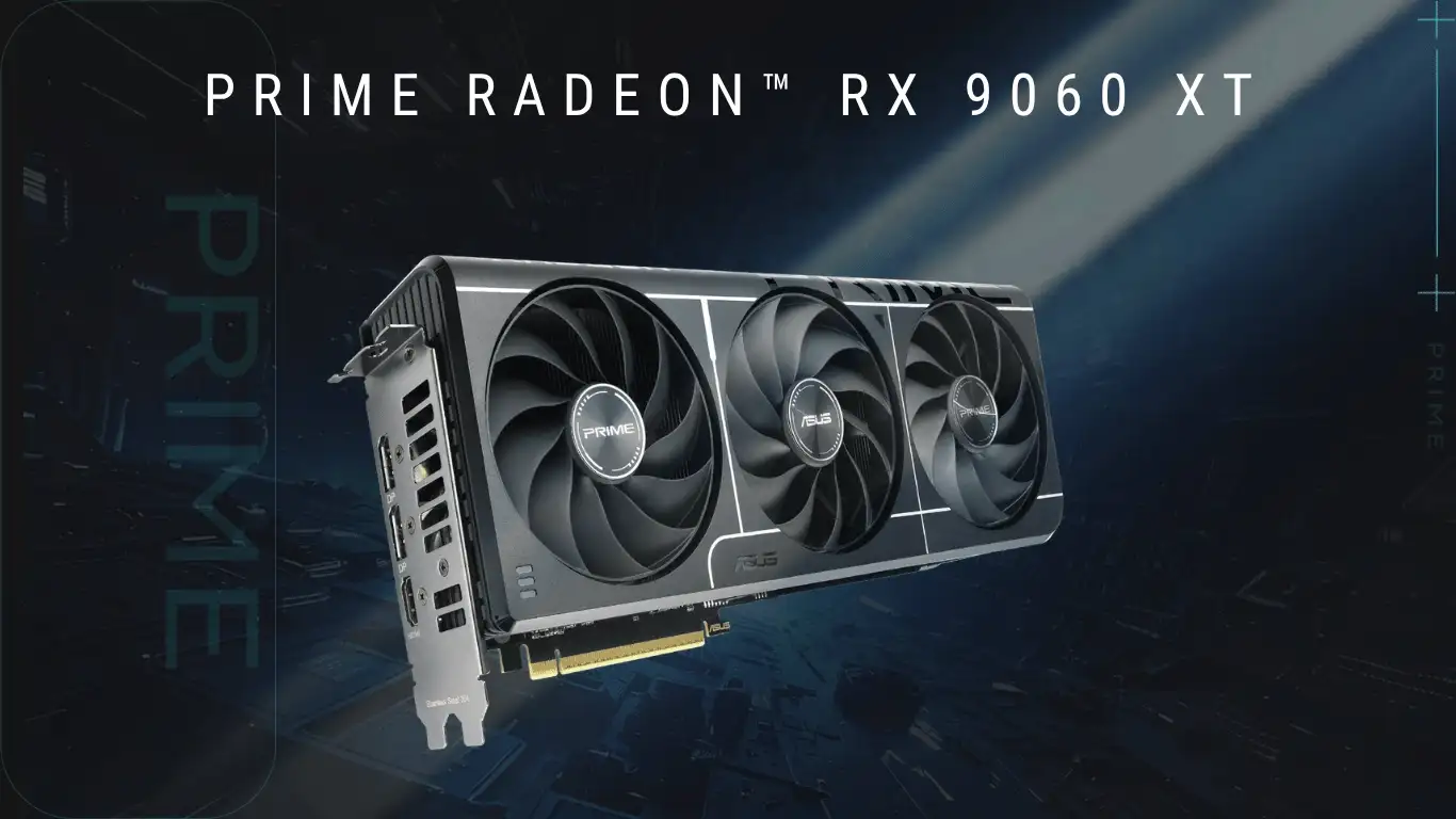 ASUS Prime Radeon RX 9060 XT 16GB GDDR6 OC Edition (PRIME-RX9060XT-O16G) Graphics Card 26 ASUS Prime Radeon RX 9060 XT OC 16GB GDDR6 Banner Hero