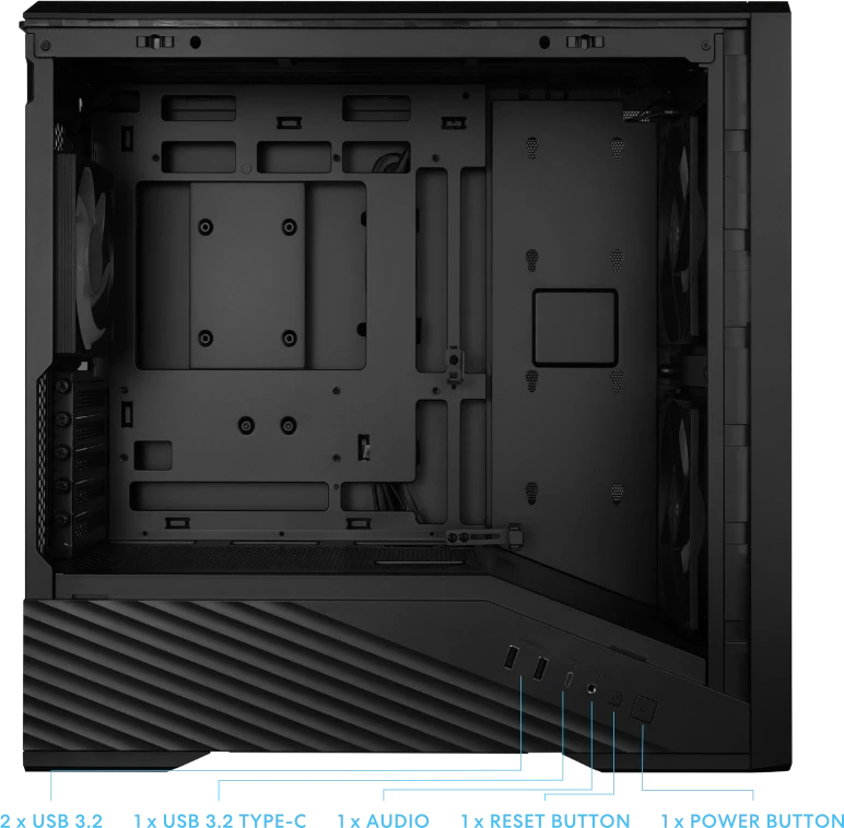 Lian Li Vector V150 INF Black M-ATX Case - 3x ARGB INF mirror fans 19 Chất lượng hoàn thiện chuẩn Lian Li và cổng IO