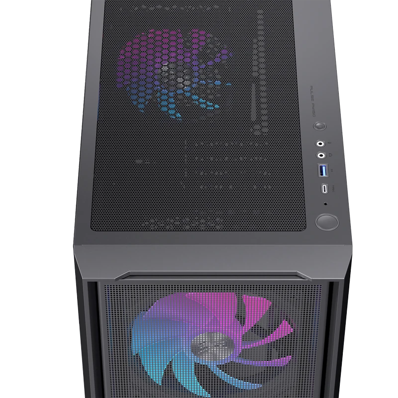 EINAREX PULSE PM150 RGB Black M-ATX Gaming Case - Mesh Front, Tempered Glass, 3× ARGB Fans 24 Chất lượng hoàn thiện thép SPCC